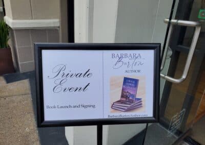 A moment from the A Walk Down Rushville book launch in La Jolla, April 2024