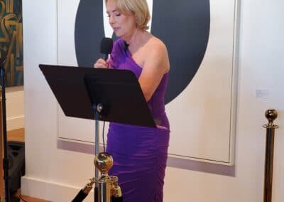 A moment from the A Walk Down Rushville book launch in La Jolla, April 2024